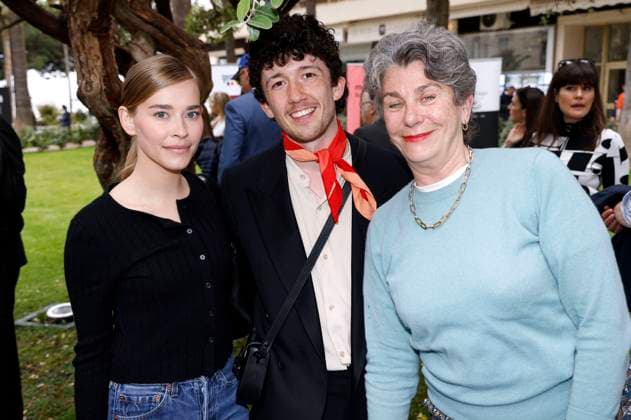 Milena Tscharntke, Maximilian Mundt and Kirsten Niehuus at the German Films and Medienboard reception 2023 in the garden of the Hotel Mondrian Cannes at the Festival de Cannes 2023 76 Cannes International Film Festival Cannes, 20 05 2023 Foto:xS.xGabschx xFuturexImage