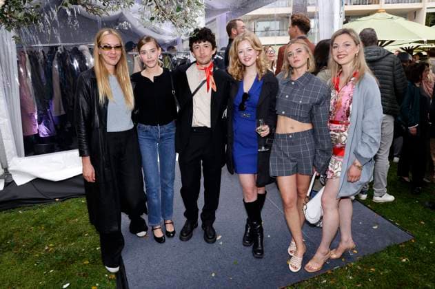 Jessica Hausner, Milena Tscharntke, Maximilian Mundt, Pauline Pollmann, Jeanne Goursaud and Cordula Kablitz Post at the German Films and Medienboard Reception 2023 in the garden of the Hotel Mondrian Cannes at the Festival de Cannes 2023 76 Cannes International Film Festival, 20 05 2023 Foto:xS.xGabschx xFuturexImage
