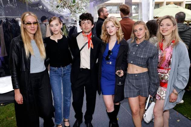 Jessica Hausner, Milena Tscharntke, Maximilian Mundt, Pauline Pollmann, Jeanne Goursaud and Cordula Kablitz Post at the German Films and Medienboard Reception 2023 in the garden of the Hotel Mondrian Cannes at the Festival de Cannes 2023 76 Cannes International Film Festival, 20 05 2023 Foto:xS.xGabschx xFuturexImage