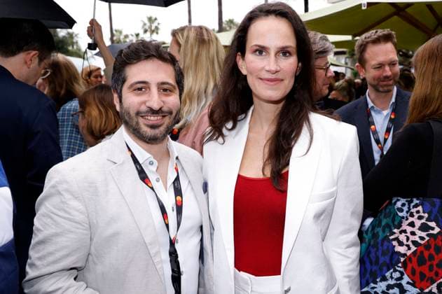 Saralisa Volm with guest at the German Films and Medienboard reception 2023 in the garden of the Hotel Mondrian Cannes at the Festival de Cannes 2023 76 Cannes International Film Festival, 20 05 2023 Foto:xS.xGabschx xFuturexImage