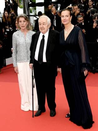 76th Cannes Film Festival 2023, evening 5 - red carpet of the film Killers Of The Flower Moon . In the photo: Princess Caroline of Monaco, Michel Bouquet and Carole Bouquet  Copyright: xAlbertoxTerenghix xipa-agency.nex xPoolxPhotoxEventsx01x IPA_IPA38077484