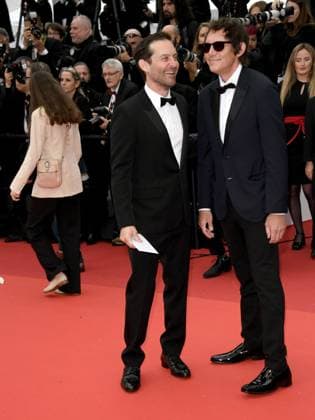 76th Cannes Film Festival 2023, evening 5 - red carpet of the film Killers Of The Flower Moon . In the photo: Tobey Maguire, Lukas Haas  Copyright: xAlbertoxTerenghix xipa-agency.nex xPoolxPhotoxEventsx01x IPA_IPA38077764