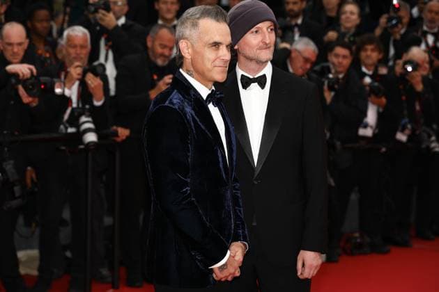 May 20, 2023, Cannes, Cote d Azur, France: ROBBIE WILLIAMS and MICHAEL GRACEY attend the screening of Killers of the Flower Moon during the 76th Annual Cannes Film Festival at Palais des Festivals on May 20, 2023 in Cannes, France Cannes France - ZUMAc179 20230520_zep_c179_167 Copyright: xMickaelxChavetx
