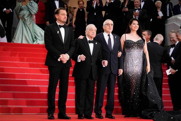 IPP Photo Daniele Cifala™ Cannes 20 05 2023 Killers Of The Flower Moon Red Carpet The 76th Annual Cannes Film Festival in the photo Leonardo DiCaprio, Director Martin Scorsese, Robert De Niro and Cara Jade Myers Italy Photo Press World Copyright  0