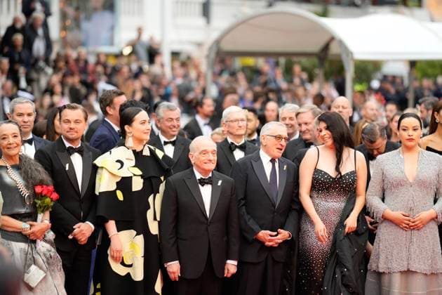 The Killers of the Flower Moon Red Carpet Premiere at the 76th Edition of the Cannes Film Festival Director Martin Scorsese, Leonardo DiCaprio, Robert De Niro, and the rest of the cast, attend the movie screening and red carpet event for Killers of the Flower Moon , directed by Martin Scorsese, during the 76th edition of the Cannes Film Festival on May 20 2023, in Cannes, France Cannes Palace of Festivals and Congresses of Cannes Cannes France Copyright: xAlexandraxFechetex ImagoImages_EuroQualif_Rom-v-Bel-AF325