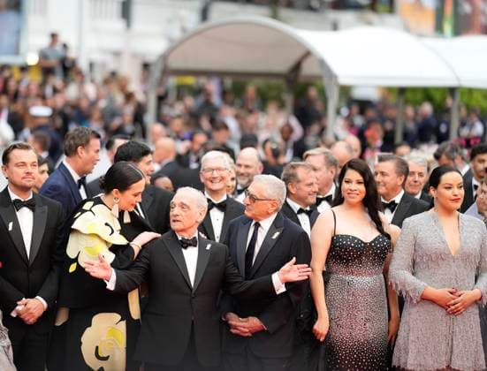The Killers of the Flower Moon Red Carpet Premiere at the 76th Edition of the Cannes Film Festival Director Martin Scorsese, Leonardo DiCaprio, Robert De Niro, and the rest of the cast, attend the movie screening and red carpet event for Killers of the Flower Moon , directed by Martin Scorsese, during the 76th edition of the Cannes Film Festival on May 20 2023, in Cannes, France Cannes Palace of Festivals and Congresses of Cannes Cannes France Copyright: xAlexandraxFechetex ImagoImages_EuroQualif_Rom-v-Bel-AF326
