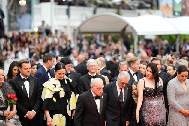 The Killers of the Flower Moon Red Carpet Premiere at the 76th Edition of the Cannes Film Festival Director Martin Scorsese, Leonardo DiCaprio, Robert De Niro, and the rest of the cast, attend the movie screening and red carpet event for Killers of the Flower Moon , directed by Martin Scorsese, during the 76th edition of the Cannes Film Festival on May 20 2023, in Cannes, France Cannes Palace of Festivals and Congresses of Cannes Cannes France Copyright: xAlexandraxFechetex ImagoImages_EuroQualif_Rom-v-Bel-AF330