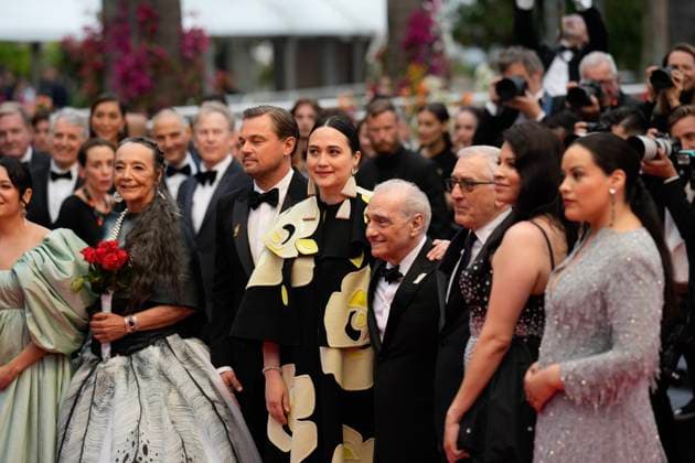 The Killers of the Flower Moon Red Carpet Premiere at the 76th Edition of the Cannes Film Festival Director Martin Scorsese, Leonardo DiCaprio, Robert De Niro, and the rest of the cast, attend the movie screening and red carpet event for Killers of the Flower Moon , directed by Martin Scorsese, during the 76th edition of the Cannes Film Festival on May 20 2023, in Cannes, France Cannes Palace of Festivals and Congresses of Cannes Cannes France Copyright: xAlexandraxFechetex ImagoImages_EuroQualif_Rom-v-Bel-AF334