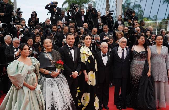 The Killers of the Flower Moon Red Carpet Premiere at the 76th Edition of the Cannes Film Festival Director Martin Scorsese, Leonardo DiCaprio, Robert De Niro, and the rest of the cast, attend the movie screening and red carpet event for Killers of the Flower Moon , directed by Martin Scorsese, during the 76th edition of the Cannes Film Festival on May 20 2023, in Cannes, France Cannes Palace of Festivals and Congresses of Cannes Cannes France Copyright: xAlexandraxFechetex ImagoImages_EuroQualif_Rom-v-Bel-AF336
