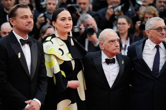 The Killers of the Flower Moon Red Carpet Premiere at the 76th Edition of the Cannes Film Festival Director Martin Scorsese, Leonardo DiCaprio, Robert De Niro, and the rest of the cast, attend the movie screening and red carpet event for Killers of the Flower Moon , directed by Martin Scorsese, during the 76th edition of the Cannes Film Festival on May 20 2023, in Cannes, France Cannes Palace of Festivals and Congresses of Cannes Cannes France Copyright: xAlexandraxFechetex ImagoImages_EuroQualif_Rom-v-Bel-AF345