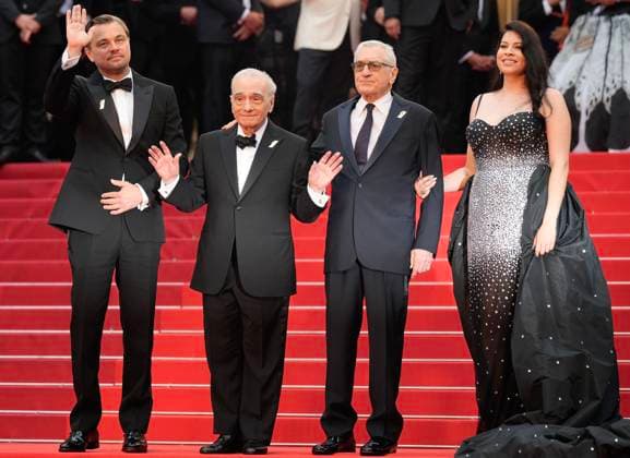 The Killers of the Flower Moon Red Carpet Premiere at the 76th Edition of the Cannes Film Festival Director Martin Scorsese, Leonardo DiCaprio, Robert De Niro, and the rest of the cast, attend the movie screening and red carpet event for Killers of the Flower Moon , directed by Martin Scorsese, during the 76th edition of the Cannes Film Festival on May 20 2023, in Cannes, France Cannes Palace of Festivals and Congresses of Cannes Cannes France Copyright: xAlexandraxFechetex ImagoImages_EuroQualif_Rom-v-Bel-AF352