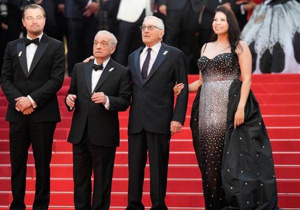 The Killers of the Flower Moon Red Carpet Premiere at the 76th Edition of the Cannes Film Festival Director Martin Scorsese, Leonardo DiCaprio, Robert De Niro, and the rest of the cast, attend the movie screening and red carpet event for Killers of the Flower Moon , directed by Martin Scorsese, during the 76th edition of the Cannes Film Festival on May 20 2023, in Cannes, France Cannes Palace of Festivals and Congresses of Cannes Cannes France Copyright: xAlexandraxFechetex ImagoImages_EuroQualif_Rom-v-Bel-AF353