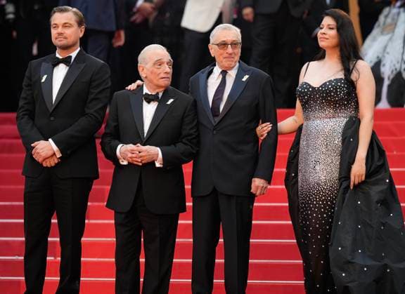 The Killers of the Flower Moon Red Carpet Premiere at the 76th Edition of the Cannes Film Festival Director Martin Scorsese, Leonardo DiCaprio, Robert De Niro, and the rest of the cast, attend the movie screening and red carpet event for Killers of the Flower Moon , directed by Martin Scorsese, during the 76th edition of the Cannes Film Festival on May 20 2023, in Cannes, France Cannes Palace of Festivals and Congresses of Cannes Cannes France Copyright: xAlexandraxFechetex ImagoImages_EuroQualif_Rom-v-Bel-AF356