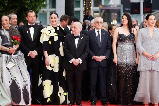 Tantoo Cardinal, Leonardo DiCaprio, Lily Gladstone, Martin Scorsese, Robert De Niro, Cara Jade Myers and Jillian Dion at the premiere of the motion picture Killers of the Flower Moon at the Festival de Cannes 2023 76 Cannes International Film Festival at the Palais des Festivals Cannes, 20 05 2023. Foto:xD.xBedrosianx xFuturexImage
