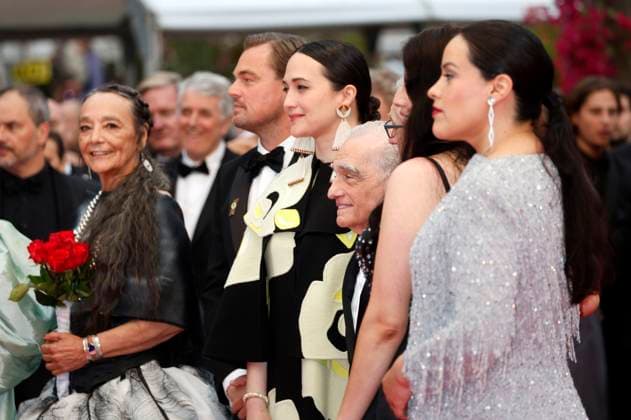 Tantoo Cardinal, Leonardo DiCaprio, Lily Gladstone, Martin Scorsese, Robert De Niro, Cara Jade Myers and Jillian Dion at the premiere of the motion picture Killers of the Flower Moon at the Festival de Cannes 2023 76 Cannes International Film Festival at the Palais des Festivals Cannes, 20 05 2023. Foto:xD.xBedrosianx xFuturexImage