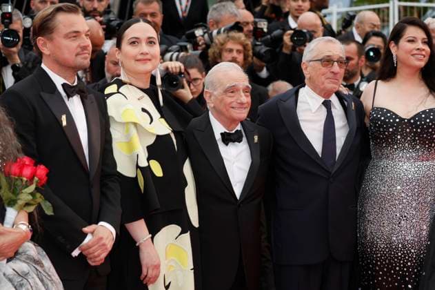 Leonardo DiCaprio, Lily Gladstone, Martin Scorsese, Robert De Niro and Cara Jade Myers at the premiere of the feature film Killers of the Flower Moon at the Festival de Cannes 2023 76 Cannes International Film Festival at the Palais des Festivals Cannes, 20 05 2023. Foto:xD.xBedrosianx xFuturexImage