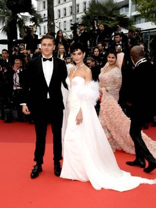 76th Cannes Film Festival 2023, evening 5 - red carpet of the film Killers Of The Flower Moon . In the photo: Grace Elizabeth, Nicolas Krause  Copyright: xAlbertoxTerenghix xipa-agency.nex xPoolxPhotoxEventsx01x IPA_IPA38079184