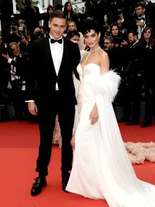 76th Cannes Film Festival 2023, evening 5 - red carpet of the film Killers Of The Flower Moon . In the photo: Grace Elizabeth, Nicolas Krause  Copyright: xAlbertoxTerenghix xipa-agency.nex xPoolxPhotoxEventsx01x IPA_IPA38079199