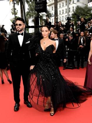 76th Cannes Film Festival 2023, evening 5 - red carpet of the film Killers Of The Flower Moon . In the photo: Nabilla Benattia, Thomas Vergara  Copyright: xAlbertoxTerenghix xipa-agency.nex xPoolxPhotoxEventsx01x IPA_IPA38080071