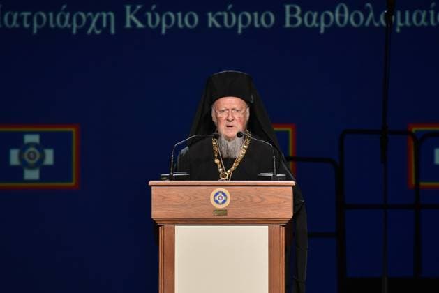 Ecumenical Patriarch Bartholomew Receives Honorary Distinction From Athens Municipality Ecumenical Patriarch Bartholomew speaks at the event of Athens Municipality honoring him with the distinction Glorious Athenian in Athens, Greece on May 20th, 2023. Athens Greece  Copyright: xNicolasxKoutsokostasx originalFilename: koutsokostas-notitle230520_np6s1.jpg