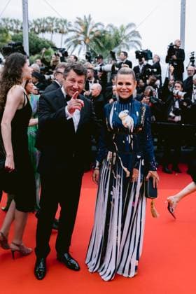 76e Festival International du Film de Cannes. MontÃ e des marches du film Killers of the flowers moon . 76th International Cannes Film Festival. Red Carpet with movie cast and guests 292238 2023-05-20 Alpes-Maritimes Cannes France Estrosi, Christian; Tenoudji, Laura  Copyright: xTerencexBaelenx STAR_292238_021