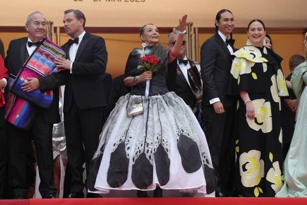 Tantoo Cardinal CELEBRITES : 76 eme festival de Cannes - Red Carpet du film Â« Killers Of The Flower Moon Â» - Cannes - 20 05 2023 NorbertScanella Panoramic 
