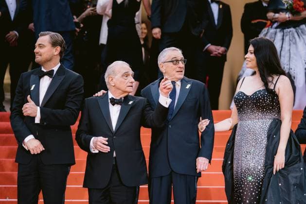76e Festival International du Film de Cannes. MontÃ e des marches du film Killers of the flowers moon . 76th International Cannes Film Festival. Red Carpet with movie cast and guests 292238 2023-05-20 Alpes-Maritimes Cannes France DiCaprio, Leonardo; De Niro, Robert; Scorsese, Martin  Copyright: xTerencexBaelenx STAR_292238_185