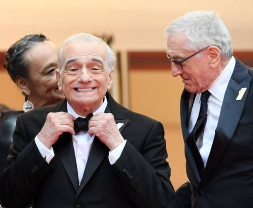 American actor Robert DeNiro and director Martin Scorsese attend the premiere of Killers Of The Flower Moon at the 76th Cannes Film Festival at Palais des Festivals in Cannes, France on Saturday, May 20, 2023.  CAN20230520128 RUNExHELLESTAD