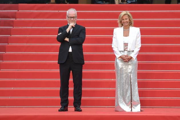 Thierry Fremaux, Iris Knobloch - Killers of the Flower Moon premiere - 76eme Festival International du Film de Canne, Cannes FRANCE. CELEBRITES : 76eme festival international de Cannes - Cannes - 20 05 2023 LionelUrman Panoramic 