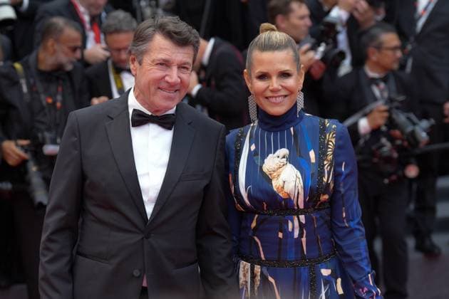 Christian Estrosi - Laura Tenoudji CELEBRITES : 76 eme festival de Cannes - Red Carpet du film Â« Killers Of The Flower Moon Â» - Cannes - 20 05 2023 NorbertScanella Panoramic 