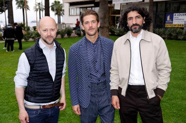 Guest, Ben Dahlhaus and Numan Acar at the German Films and Medienboard reception 2023 in the garden of the Hotel Mondrian Cannes at the Festival de Cannes 2023 76 Cannes International Film Festival at the Palais des Festivals Cannes, 20 05 2023 Foto:xS.xGabschx xFuturexImage