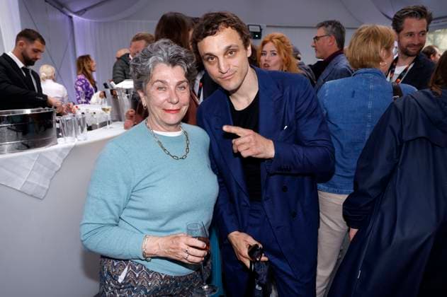 Kirsten Niehuus and Franz Rogowski at the German Films and Medienboard reception 2023 in the garden of the Hotel Mondrian Cannes at the Festival de Cannes 2023 76 Cannes International Film Festival at the Palais des Festivals Cannes, 20 05 2023 Foto:xS.xGabschx xFuturexImage