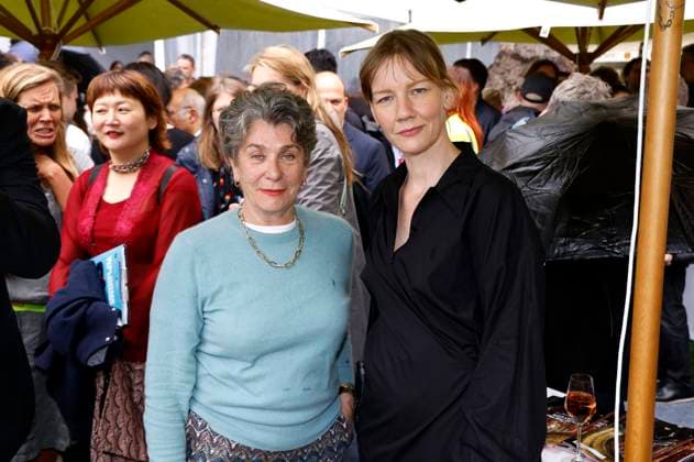 Kirsten Niehuus and Sandra Hüller at the German Films and Medienboard reception 2023 in the garden of the Hotel Mondrian Cannes at the Festival de Cannes 2023 76 Cannes International Film Festival at the Palais des Festivals Cannes, 20 05 2023 Foto:xS.xGabschx xFuturexImage