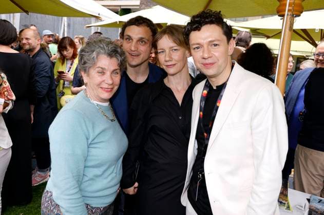 Kirsten Niehuus, Franz Rogowski, Sandra Hüller and Christian Friedel at the German Films and Medienboard reception 2023 in the garden of the Hotel Mondrian Cannes at the Festival de Cannes 2023 76 Cannes International Film Festival at the Palais des Festivals Cannes, 20 05 2023 Foto:xS.xGabschx xFuturexImage