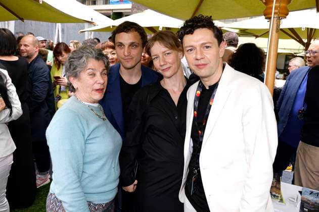 Kirsten Niehuus, Franz Rogowski, Sandra Hüller and Christian Friedel at the German Films and Medienboard reception 2023 in the garden of the Hotel Mondrian Cannes at the Festival de Cannes 2023 76 Cannes International Film Festival at the Palais des Festivals Cannes, 20 05 2023 Foto:xS.xGabschx xFuturexImage