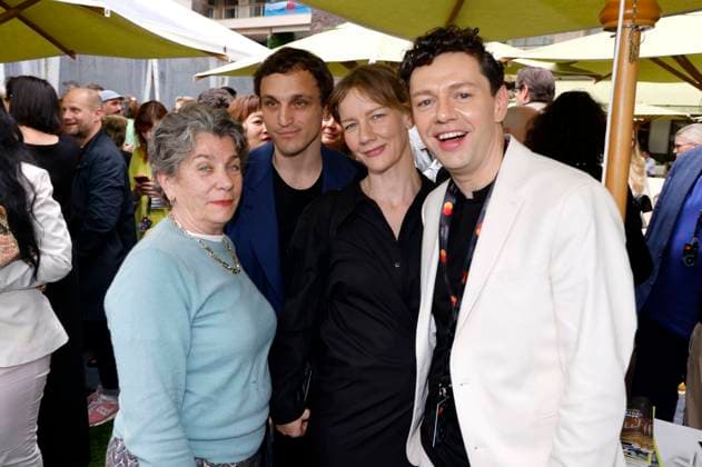 Kirsten Niehuus, Franz Rogowski, Sandra Hüller and Christian Friedel at the German Films and Medienboard reception 2023 in the garden of the Hotel Mondrian Cannes at the Festival de Cannes 2023 76 Cannes International Film Festival at the Palais des Festivals Cannes, 20 05 2023 Foto:xS.xGabschx xFuturexImage