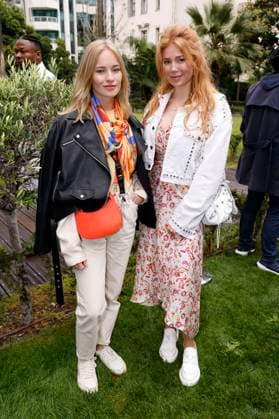 Valerie Huber and Palina Rojinski at the German Films and Medienboard reception 2023 in the garden of the Hotel Mondrian Cannes at the Festival de Cannes 2023 76 Cannes International Film Festival at the Palais des Festivals Cannes, 20 05 2023 Foto:xS.xGabschx xFuturexImage
