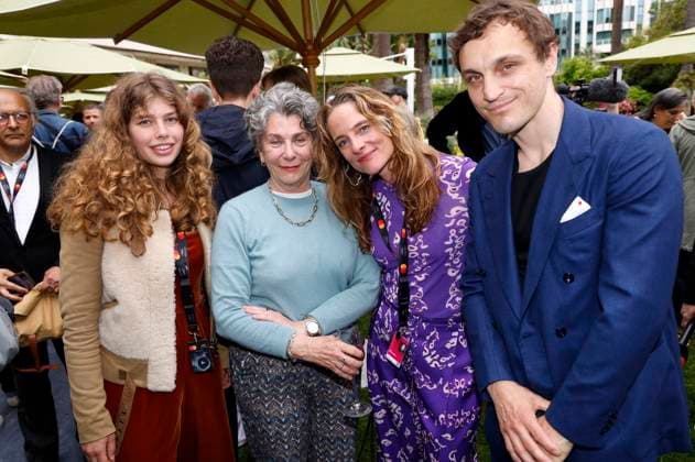 Guest, Kirsten Niehuus, Anne Ratte Polle and Franz Rogowski at the German Films and Medienboard reception 2023 in the garden of the Hotel Mondrian Cannes at the Festival de Cannes 2023 76 Cannes International Film Festival at the Palais des Festivals Cannes, 20 05 2023 Foto:xS.xGabschx xFuturexImage