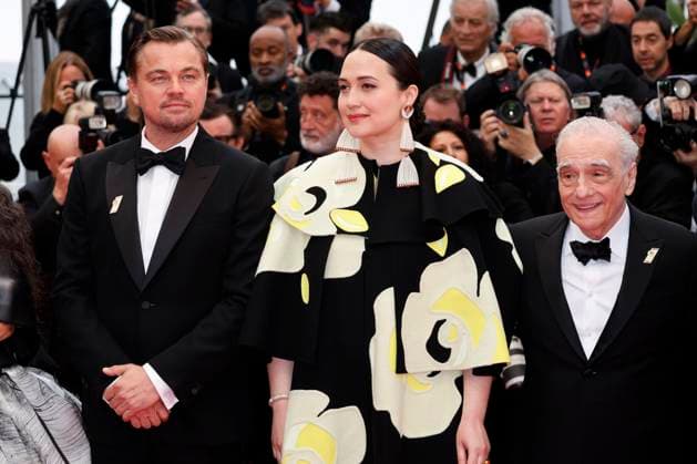 May 20, 2023: Leonardo DiCaprio, Lily Gladstone and Martin Scorsese attend the Killers of the Flower Moon premiere during the 76th Cannes Film Festival at Palais des Festivals in Cannes, France, on 20 May 2023. Photo: - ZUMAm179 20230520_zep_m179_057 Copyright: xAlecxMichaelx
