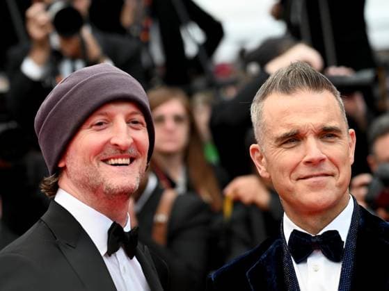 76th Cannes Film Festival 2023, evening 5 - red carpet of the film Killers Of The Flower Moon . In the photo: Director Director Michael Gracey , Robbie Williams,  Copyright: xManuelexMangiarottix xipa-agencyx xPoolxPhotoxEventsx01x IPA_IPA38085867
