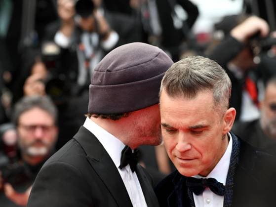 76th Cannes Film Festival 2023, evening 5 - red carpet of the film Killers Of The Flower Moon . In the photo: Director Director Michael Gracey , Robbie Williams,  Copyright: xManuelexMangiarottix xipa-agencyx xPoolxPhotoxEventsx01x IPA_IPA38085884