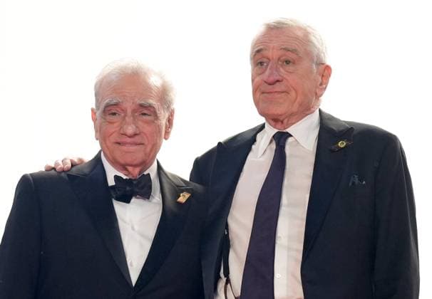 The Killers of the Flower Moon Red Carpet Premiere at the 76th Edition of the Cannes Film Festival A visibly moved Martin Scorsese exits the Palais des Festivals alongside Robert De Niro, after his movie Killers of the Flower Moon received over nine minutes of standing ovation during the 76th edition of the Cannes Film Festival on May 20 2023, in Cannes, France Cannes Palace of Festivals and Congresses of Cannes Cannes France Copyright: xAlexandraxFechetex ImagoImages_EuroQualif_Rom-v-Bel-AF381