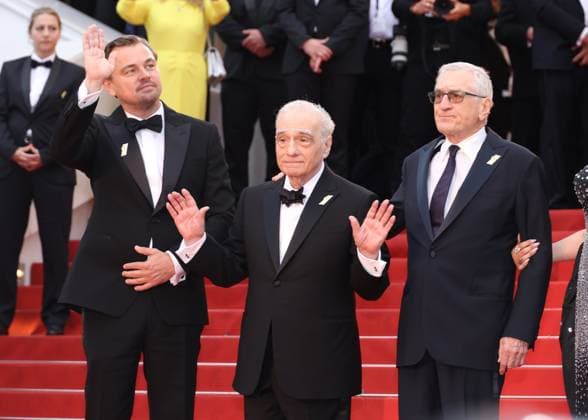 May 20, 2023, Cannes, FRANCE: Leonardo Di Caprio, Martin Scorsese and Robert de Niro attend the Killers Of The Flower Moon red carpet at the 76th annual Cannes film festival at Palais des Festivals on May 20, 2023 in Cannes, France. Cannes FRANCE - ZUMAs181 20230520_zea_s181_115 Copyright: ximageSPACEx
