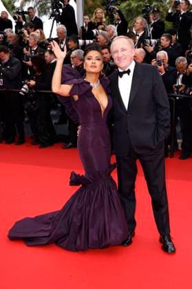 Salma Hayek with husband Francois Henri Pinault at the premiere of the feature film Killers of the Flower Moon at the Festival de Cannes 2023 76 Cannes International Film Festival at the Palais des Festivals Cannes, 20 05 2023. Foto:xS.xGabschx xFuturexImage