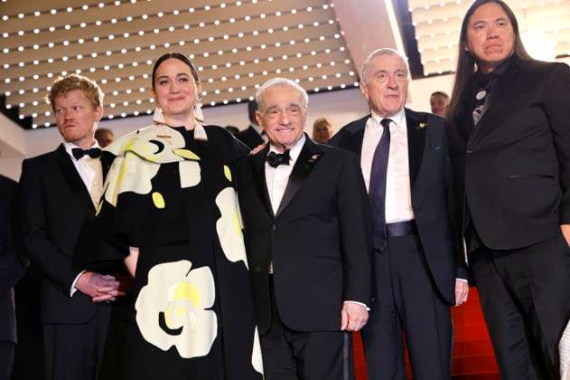 Jesse Plemons, Lily Gladstone, Martin Scorsese, Robert De Niro and William Belleau after the premiere of the feature film Killers of the Flower Moon at the Festival de Cannes 2023 76 Cannes International Film Festival at the Palais des Festivals Cannes, 20 05 2023. Foto:xS.xGabschx xFuturexImage