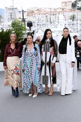76th Cannes Film Festival 2023, Photocall film Killers Of The Flower Moon. Pictured: Tantoo Cardinal, Jillian Dion, Janae Collins, Cara Jade Myers  Copyright: xAlbertoxTerenghi PoolxPhotoxEvenx xPoolxPhotoxEventsx01x IPA_IPA38097774
