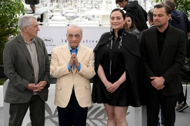 76th Cannes Film Festival 2023, Photocall film Killers Of The Flower Moon. Pictured: Martin Scorsese, Robert De Niro, Leonardo DiCaprio, Lily Gladstone  Copyright: xAlbertoxTerenghi PoolxPhotoxEvenx xPoolxPhotoxEventsx01x IPA_IPA38098033