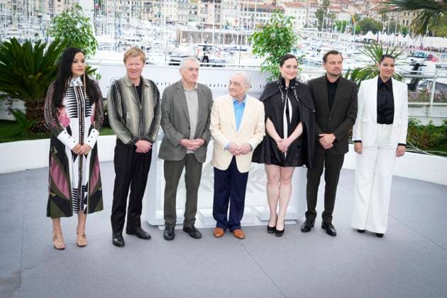 IPP Photo Daniele Cifala™ Cannes 21 05 2023 Killers Of The Flower Moon Photocall The 76th Annual Cannes Film Festival in the photo anae Collins, Jesse Plemons, Robert De Niro, Director Martin Scorsese, Lily Gladstone, Leonardo DiCaprio, Cara Jade Myers Italy Photo Press World Copyright  0