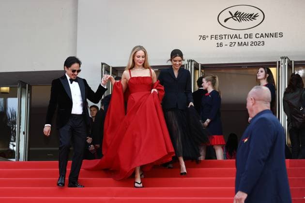 May 21, 2023, Cannes, Cote d Azur, France: JENNIFER LAWRENCE attends the screening of Anatomy of a Fall during the 76th Annual Cannes Film Festival at Palais des Festivals on May 21, 2023 in Cannes, France Cannes France - ZUMAc179 20230521_zep_c179_163 Copyright: xMickaelxChavetx