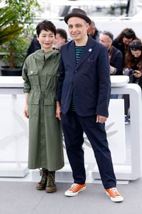 Yuko Harami and Pablo Berger at the photocall for the animated film Robot Dreams at the Festival de Cannes 2023 76 Cannes International Film Festival at the Palais des Festivals Cannes, 21 05 2023. Foto:xS.xGabschx xFuturexImage